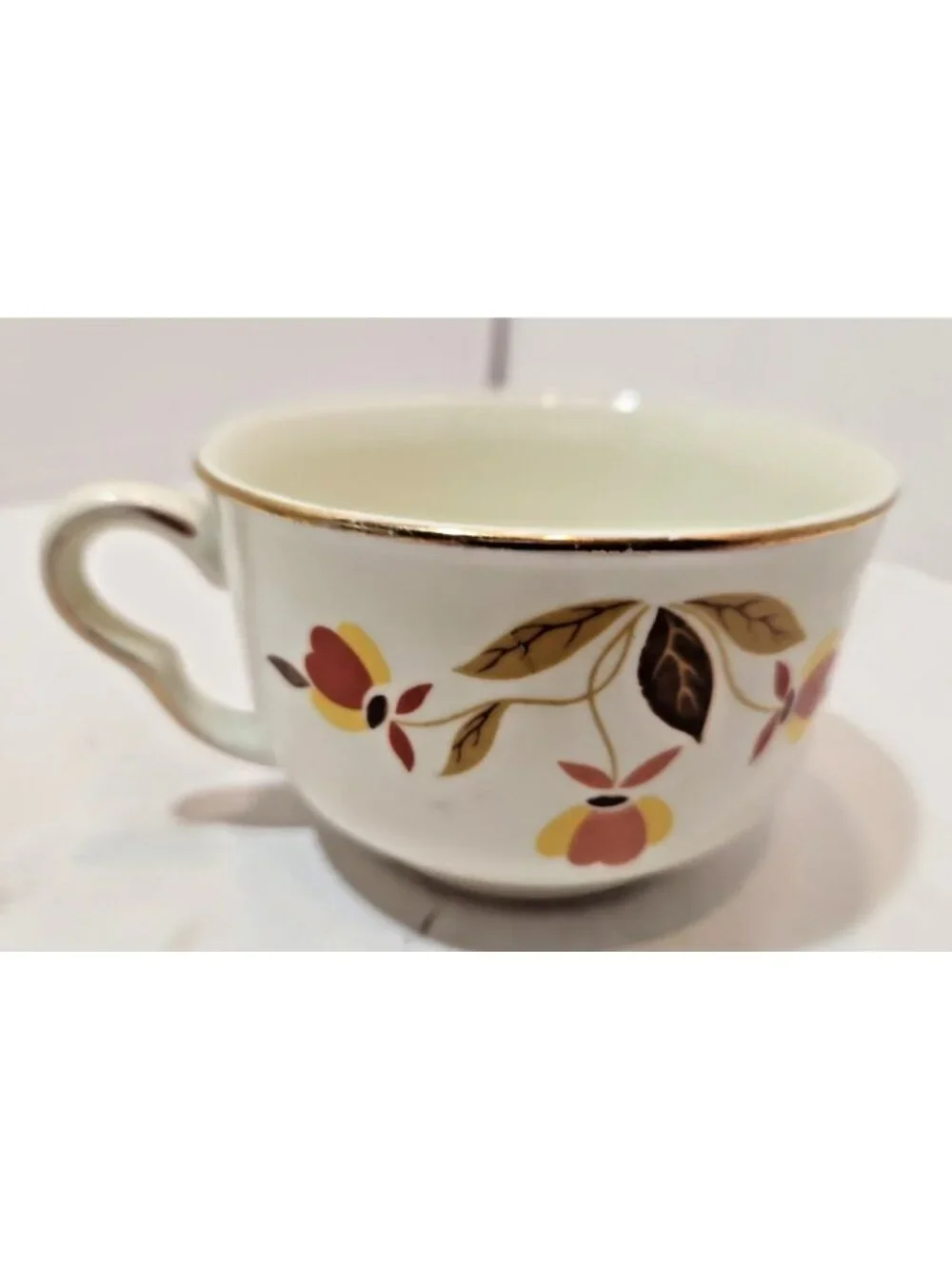 Vtg Superior Hall Quality Dinnerware Autumn Leaf  Tea /Coffee Cups Set of 4
